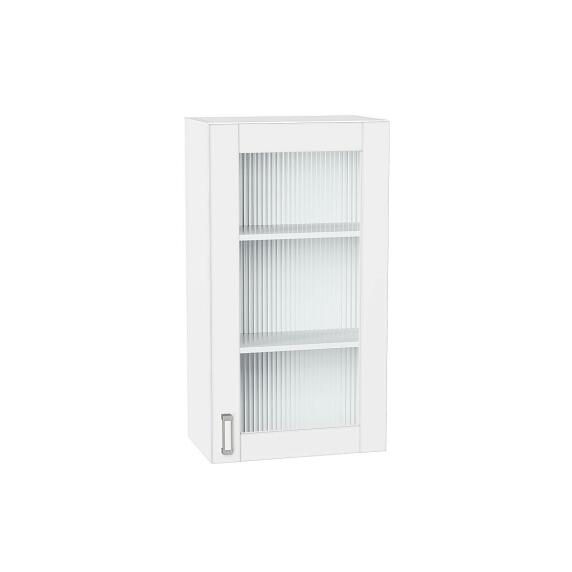 Шкаф верхний с 1-ой остекленной дверцей Лофт White Silk/Белый 920*500*320