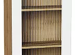 Шкаф верхний с 1-ой остекленной дверцей Лофт White Silk/Дуб Вотан 920*500*320