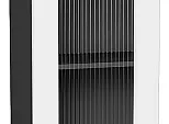 Шкаф верхний с 1-ой остекленной дверцей Лофт White Silk/Graphite 716*400*320
