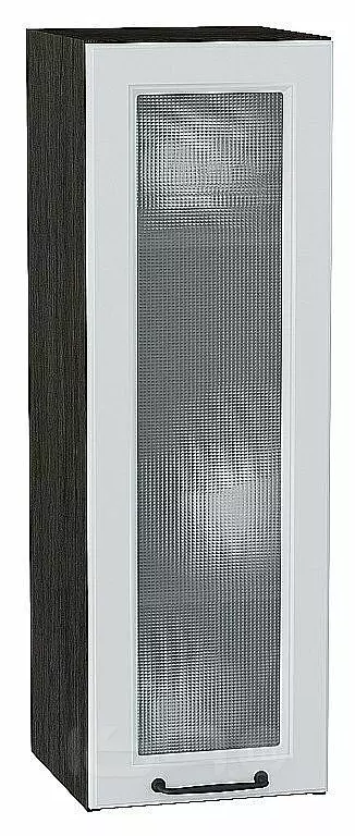 Шкаф верхний с 1-ой остекленной дверцей Ницца Blanco/Graphite 920*300*318