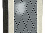 Шкаф верхний с 1-ой остекленной дверцей Ницца Дуб крем/Graphite 716*400*318
