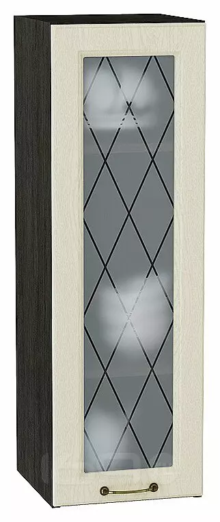 Шкаф верхний с 1-ой остекленной дверцей Ницца Дуб крем/Graphite 920*300*318