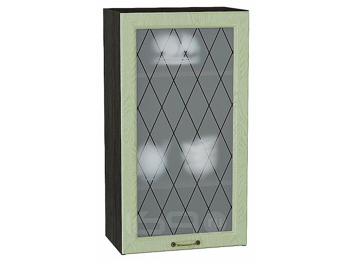 Шкаф верхний с 1-ой остекленной дверцей Ницца Дуб оливковый/Graphite 920*500*318