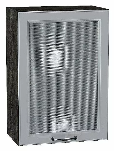 Шкаф верхний с 1-ой остекленной дверцей Ницца Magnum/Graphite 716*500*318