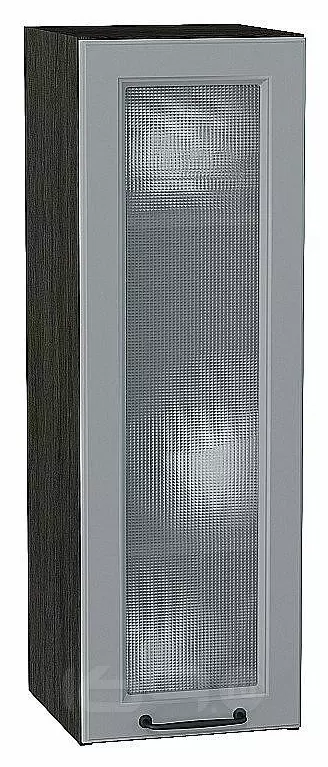Шкаф верхний с 1-ой остекленной дверцей Ницца Magnum/Graphite 920*300*318
