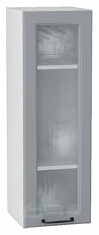 Шкаф верхний с 1-ой остекленной дверцей Ницца Magnum/Белый 920*300*318