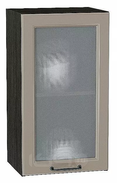 Шкаф верхний с 1-ой остекленной дверцей Ницца Omnia/Graphite 716*400*318