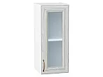 Шкаф верхний с 1-ой остекленной дверцей Шале White Dreamline Белый 716*300*320