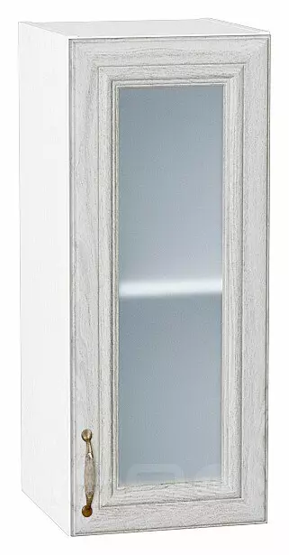 Шкаф верхний с 1-ой остекленной дверцей Шале White Dreamline Белый 716*300*320