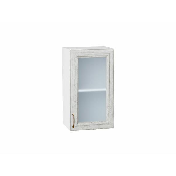 Шкаф верхний с 1-ой остекленной дверцей Шале White Dreamline Белый 716*400*320