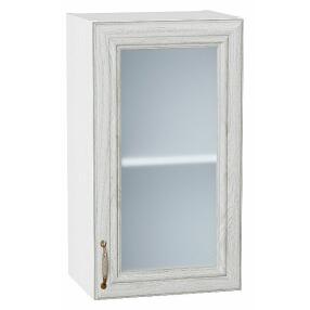 Шкаф верхний с 1-ой остекленной дверцей Шале White Dreamline Белый 716*400*320