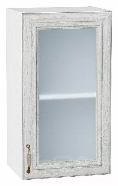 Шкаф верхний с 1-ой остекленной дверцей Шале White Dreamline Белый 716*400*320