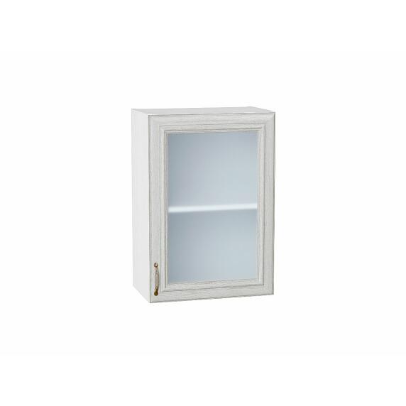 Шкаф верхний с 1-ой остекленной дверцей Шале White Dreamline Белый 716*500*320