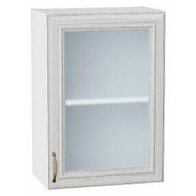 Шкаф верхний с 1-ой остекленной дверцей Шале White Dreamline Белый 716*500*320