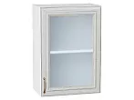 Шкаф верхний с 1-ой остекленной дверцей Шале White Dreamline Белый 716*500*320