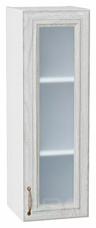 Шкаф верхний с 1-ой остекленной дверцей Шале White Dreamline Белый 920*300*320