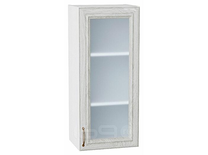 Шкаф верхний с 1-ой остекленной дверцей Шале White Dreamline Белый 920*400*320