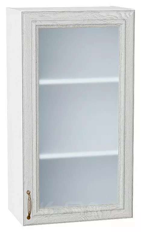 Шкаф верхний с 1-ой остекленной дверцей Шале White Dreamline Белый 920*500*320