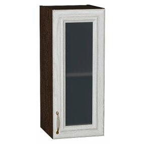 Шкаф верхний с 1-ой остекленной дверцей Шале White Dreamline Венге 716*300*320