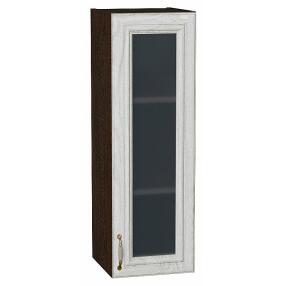 Шкаф верхний с 1-ой остекленной дверцей Шале White Dreamline Венге 920*300*320