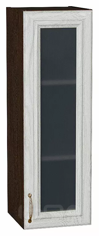 Шкаф верхний с 1-ой остекленной дверцей Шале White Dreamline Венге 920*300*320