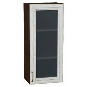 Шкаф верхний с 1-ой остекленной дверцей Шале White Dreamline Венге 920*400*320