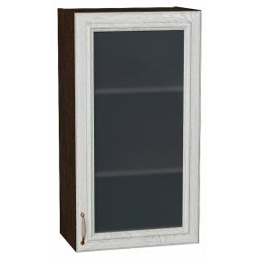 Шкаф верхний с 1-ой остекленной дверцей Шале White Dreamline Венге 920*500*320