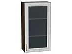 Шкаф верхний с 1-ой остекленной дверцей Шале White Dreamline Венге 920*500*320