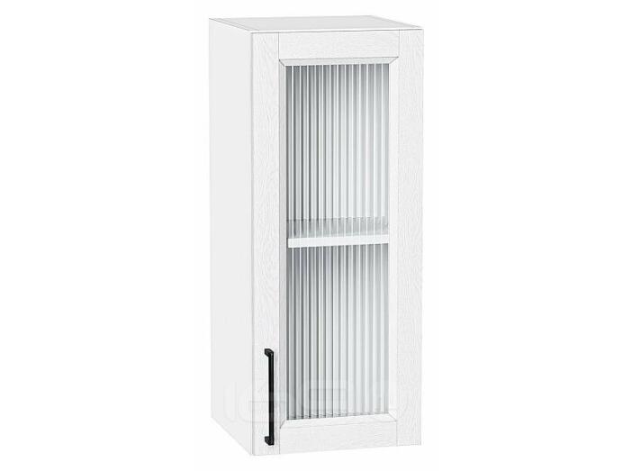Шкаф верхний с 1-ой остекленной дверцей Сканди White Silkwood/Белый 716*300*320