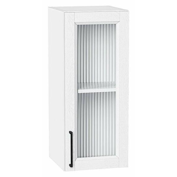 Шкаф верхний с 1-ой остекленной дверцей Сканди White Silkwood/Белый 716*300*320