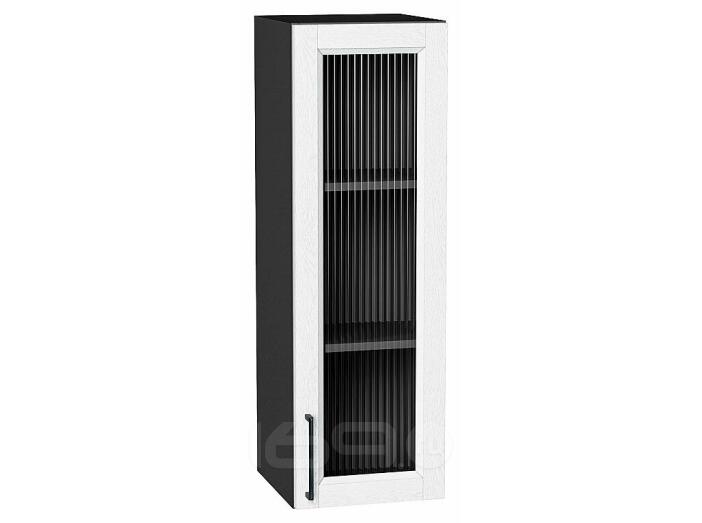 Шкаф верхний с 1-ой остекленной дверцей Сканди White Silkwood/Graphite 920*300*320
