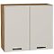 Шкаф верхний с 2-мя дверцами Фрейм Cream Silk Дуб Вотан 716*800*324