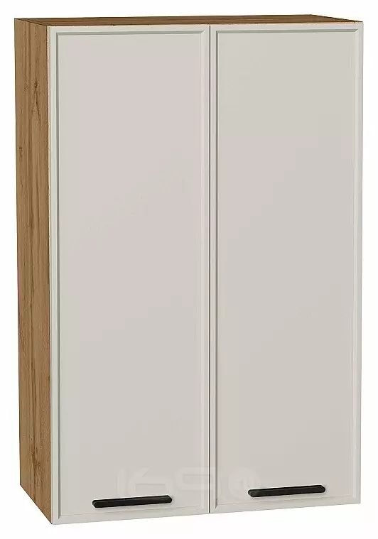 Шкаф верхний с 2-мя дверцами Фрейм Cream Silk Дуб Вотан 920*600*324