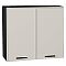 Шкаф верхний с 2-мя дверцами Фрейм Cream Silk Graphite 716*800*324