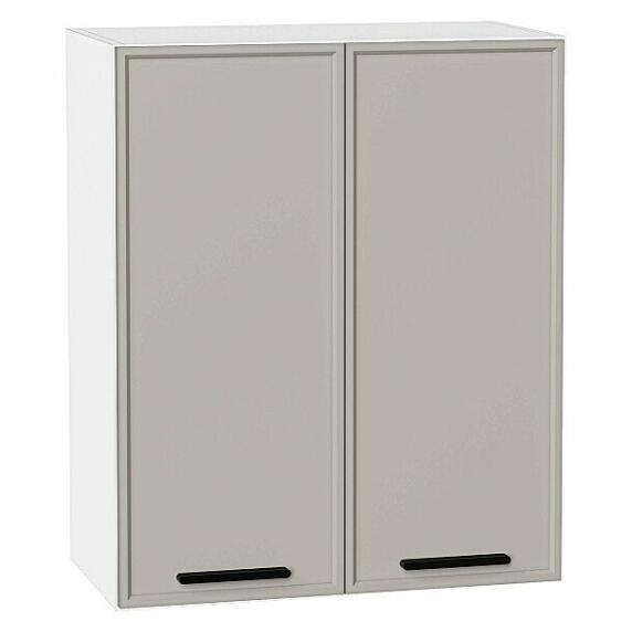 Шкаф верхний с 2-мя дверцами Фрейм Grey Silk Белый 716*600*324