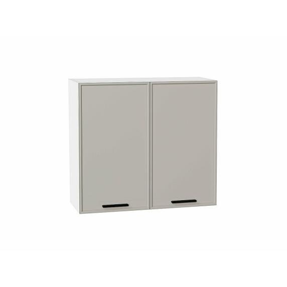 Шкаф верхний с 2-мя дверцами Фрейм Grey Silk Белый 716*800*324