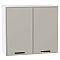 Шкаф верхний с 2-мя дверцами Фрейм Grey Silk Белый 716*800*324