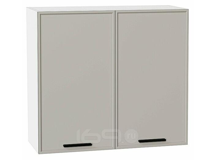 Шкаф верхний с 2-мя дверцами Фрейм Grey Silk Белый 716*800*324