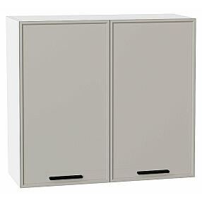 Шкаф верхний с 2-мя дверцами Фрейм Grey Silk Белый 716*800*324
