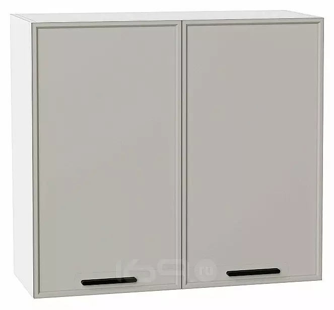 Шкаф верхний с 2-мя дверцами Фрейм Grey Silk Белый 716*800*324