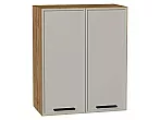 Шкаф верхний с 2-мя дверцами Фрейм Grey Silk Дуб Вотан 716*600*324