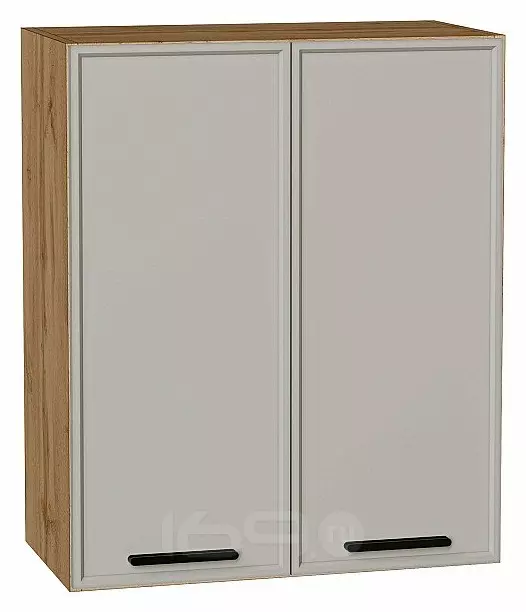 Шкаф верхний с 2-мя дверцами Фрейм Grey Silk Дуб Вотан 716*600*324