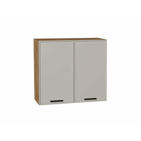 Шкаф верхний с 2-мя дверцами Фрейм Grey Silk Дуб Вотан 716*800*324
