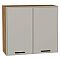 Шкаф верхний с 2-мя дверцами Фрейм Grey Silk Дуб Вотан 716*800*324