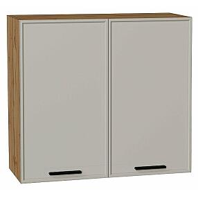 Шкаф верхний с 2-мя дверцами Фрейм Grey Silk Дуб Вотан 716*800*324