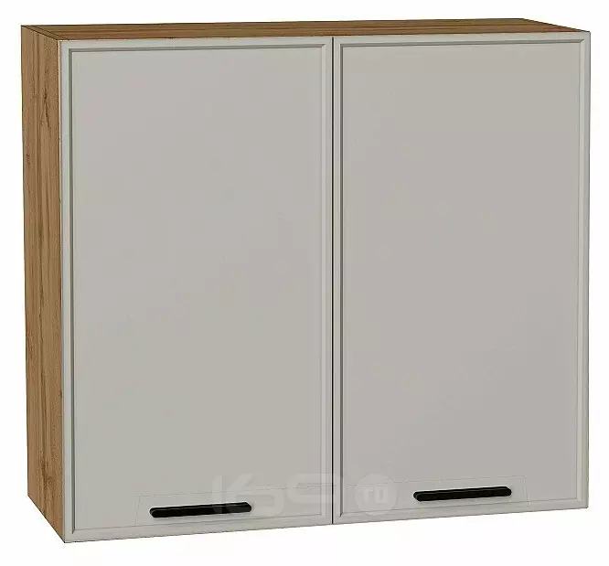 Шкаф верхний с 2-мя дверцами Фрейм Grey Silk Дуб Вотан 716*800*324