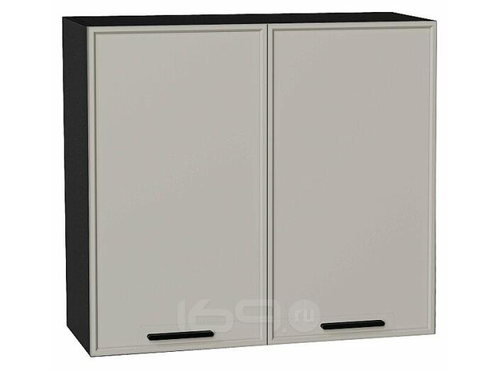 Шкаф верхний с 2-мя дверцами Фрейм Grey Silk Graphite 716*800*324