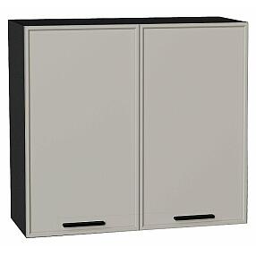 Шкаф верхний с 2-мя дверцами Фрейм Grey Silk Graphite 716*800*324