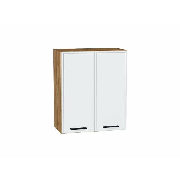 Шкаф верхний с 2-мя дверцами Фрейм White Silk Дуб Вотан 716*600*324