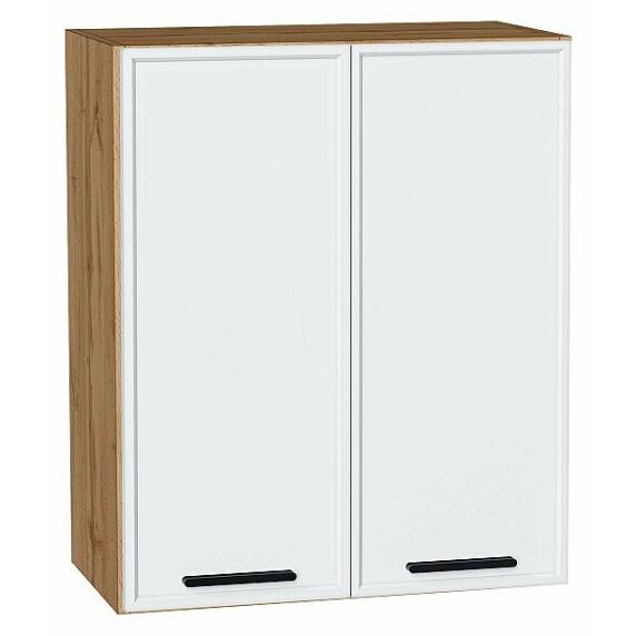 Шкаф верхний с 2-мя дверцами Фрейм White Silk Дуб Вотан 716*600*324
